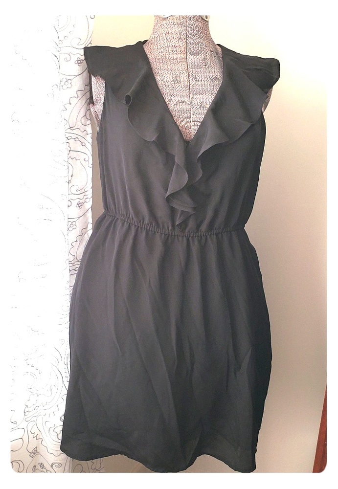 BCBGeneration Black semi sheer dress